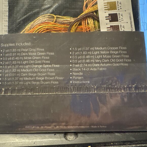 Cross Stitch Kit Artiste Mini Counted Market Carrots Zweigart 7X7 Needle-Art - Picture 3 of 4